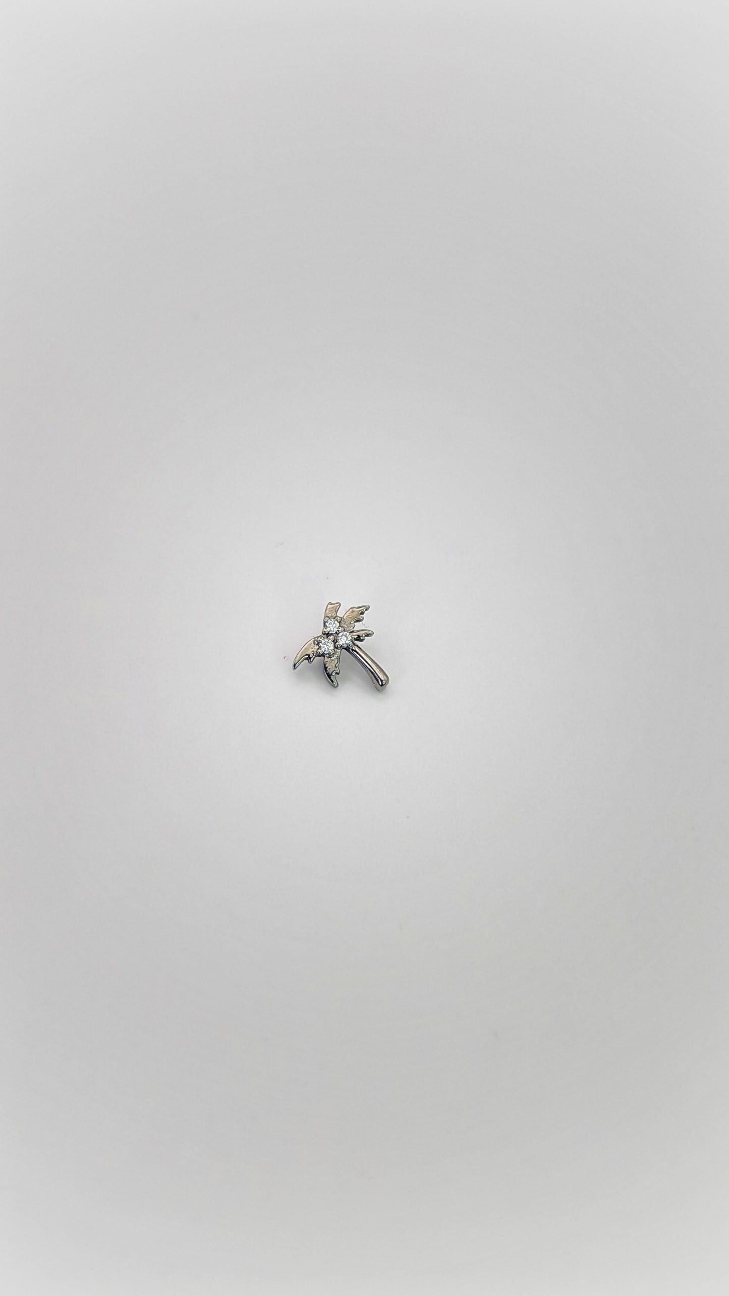 Palm Tree Piercing with Zirconia Accents