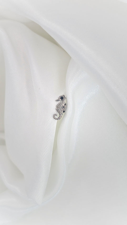 Titanium Seahorse Piercing