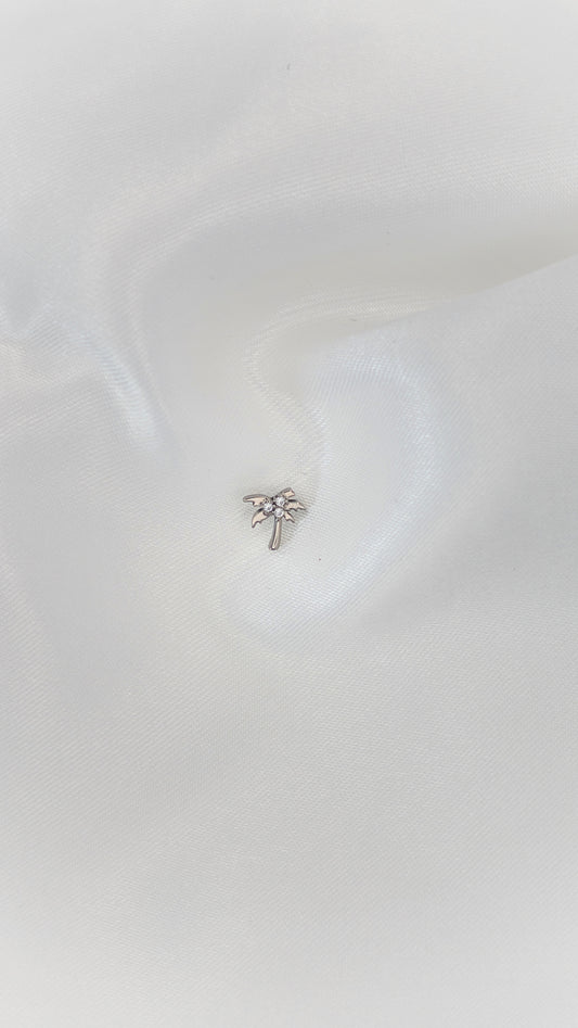 Palm Tree Piercing with Zirconia Accents