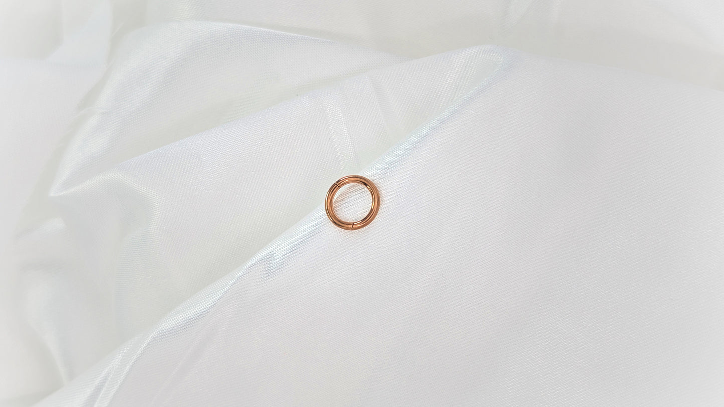 Titanium - Rose Gold Hoop Earring