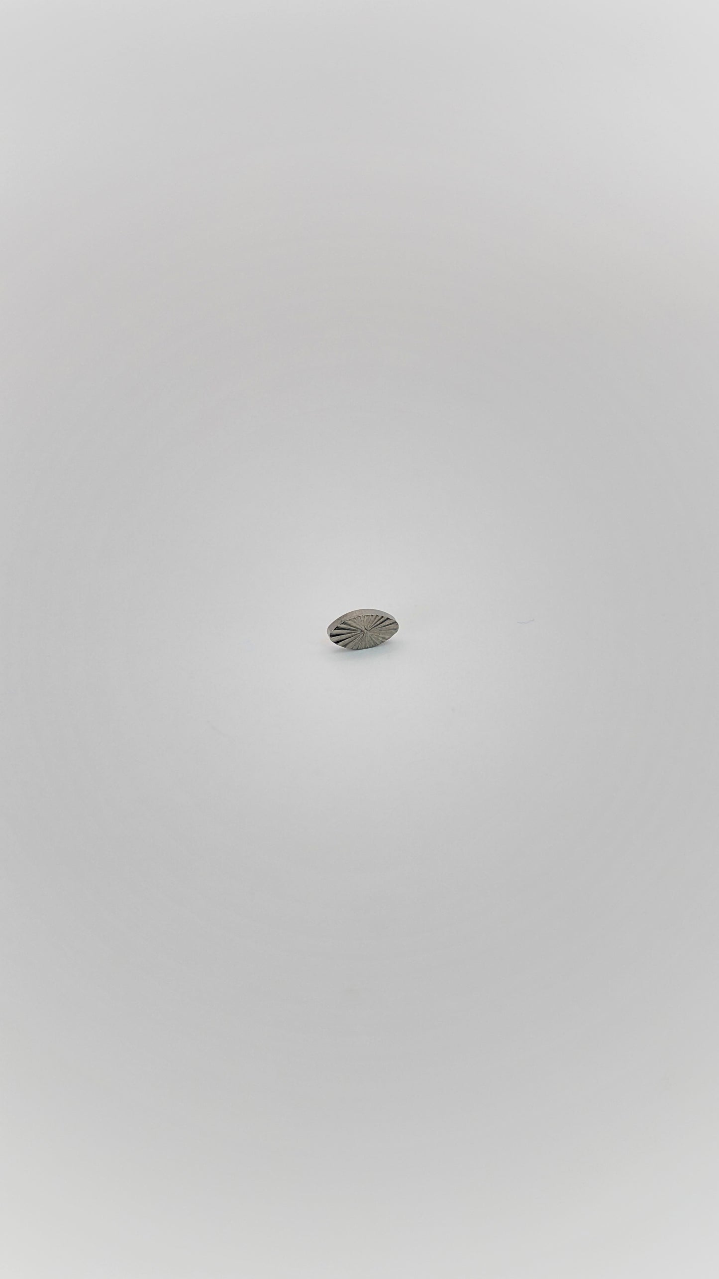 Oval Piercing with Fine Line Detailing