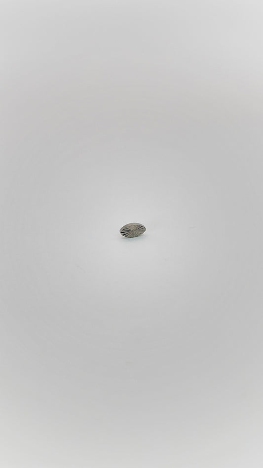 Oval Piercing with Fine Line Detailing